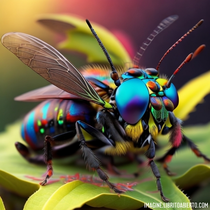 calidoscópico insecto de muchos colores
